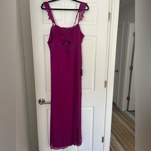 Lulus NEW WITH TAGS! XL - Magenta Ruffled Maxi Dress